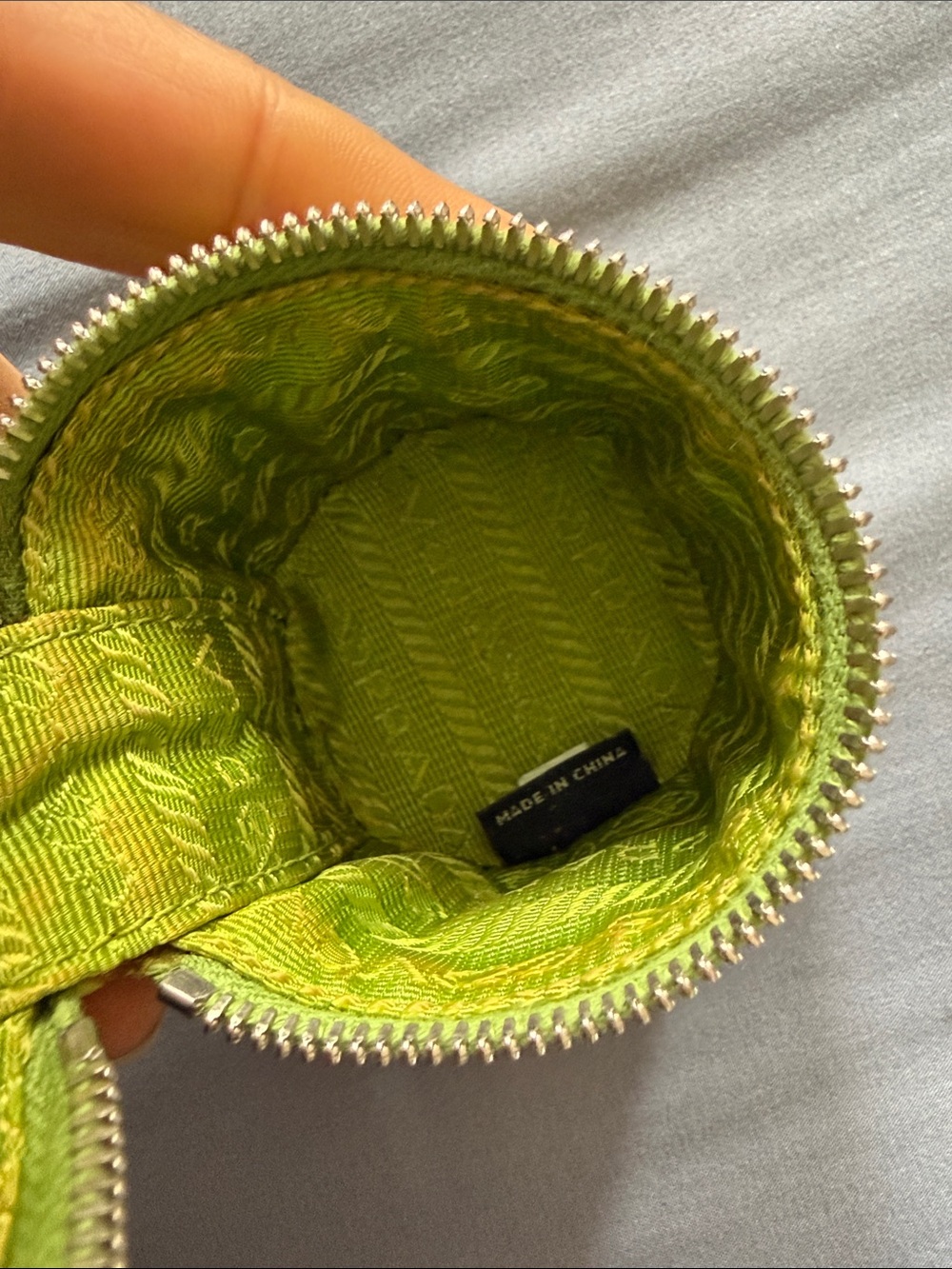 Prada Lime Green and Pink Watermelon Print Leather Pouch - Picture 9 of 14